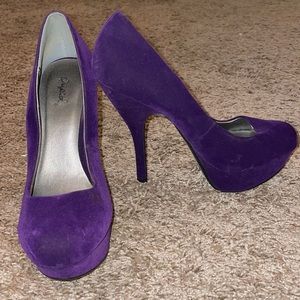 Purple Velvet Heels